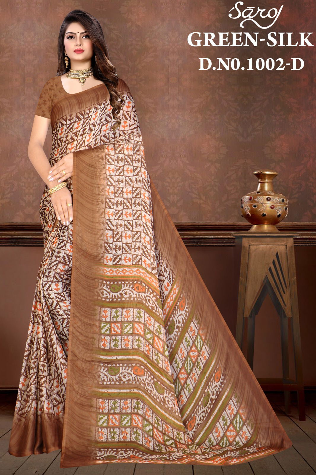 Saroj Green Silk 2 Daily Wear Printed Sarees Catalog
